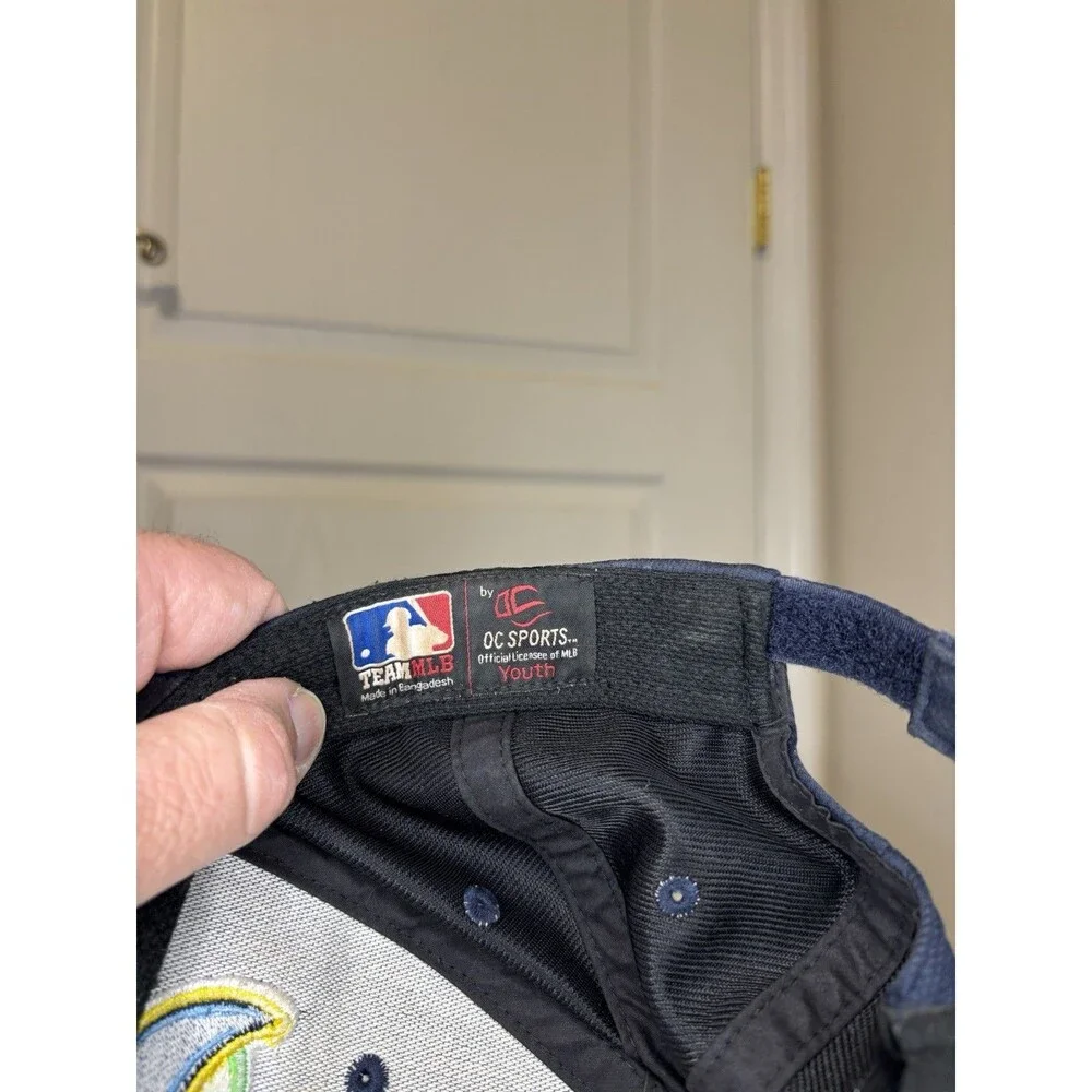 OC Sports Tampa Bay Rays Hat Youth OSFM Navy Blue Good MLB Stingray Baseball Cap